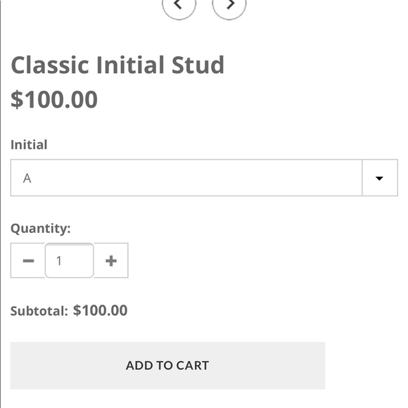 NWT “A” Initial Gold Stud - Picture 4 of 5